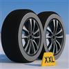 CARALL Calze da Neve Omologate Italia, Colore Nero, Misura XXL, Catene Da Neve Tessili (Nero,XXL)