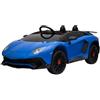 Lamborghini Auto Macchina elettrica per bambini Lamborghini Aventador 12V blu 2 posti MP3
