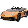 Lamborghini Auto Macchina elettrica per bambini Lamborghini Aventador 12V arancione 2 posti