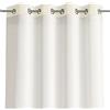 AmeliaHome Tenda 140 x 250 cm, 1 pezzo, semitrasparente, con occhielli, effetto velluto, colore: crema