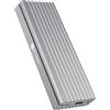 ICY BOX Adattatore M.2 NVMe Con Custodia, USB 3.1 (Gen2, 10 Gbit/s), Sistema Di Raffreddamento, USB-C, PCIe M-Key, Alluminio, Argento