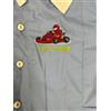 Nazareno Gabrielli Grembiule scuola elementare celeste bambino Nazareno Gabrielli Made in Italy ricamo Kart Racing 0801