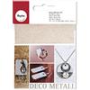 Rayher Set Deco-Metall, 9X9Cm,Rame/Oro/Argento, Bus.Blis. 6Fogli, 22655000