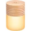 Gingko Lemelia - 7 luci notturne RGB che cambiano colore, batteria a lunga durata, ricarica USB-C, 3 modalità di illuminazione, certificazione FSC, controllo a pulsante touch (cenere bianco)