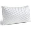 BedStory Cuscino Letto 50x80 cm - Memory Foam Triturato e Fibra con Riempimento Regolabile, Morbido e Traspirante per Dorme, Rivestimento Lavabile
