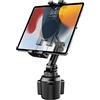 woleyi Supporto Tablet Portabicchieri Auto, Supporto iPad Macchina Tazza Regolabile con Base Espandibile [Nessun agitazione] per iPad Pro 12.9 Air Mini, Galaxy, Huawei, Fire, Telefone, 4-13