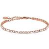 GD GOOD.designs Bracciale Tennis Argento e Oro per Donne I Bracciale Cubic Zirconia I Bracciale con Pietre di Cristallo (3mm) (Oro rosa)