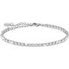 GD GOOD.designs Bracciale Tennis Argento e Oro per Donne I Bracciale Cubic Zirconia I Bracciale con Pietre di Cristallo (3mm) (Argento)