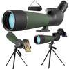 SWTGTEM 20-60x80 Cannocchiale con Treppiede, HD Porro Prisma FMC Ottica Impermeabile Telescopio Spotting Scope Potente per Tiro a Segno, Tiro con Arco, Birdwatching, Luna
