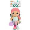 Lamaze My Friend Flora Clip & Go Bambola, Bambola testurizzata con gonna e ali di farfalla, anello massaggiagengive arcobaleno e sonaglio, clip per passeggino, sviluppo sensoriale e motorio