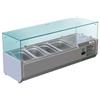 FORCAR-FREDDO G-RI12038V - Vetrina Ingredienti Pizzeria 120x38 cm, Cap. 3 GN1/3 + 1 GN1/2