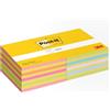 Post-it Cubo di Foglietti Adesivi, confezione da 2 blocchetti, 450 fogli per blocchetto, 76 mm x 76 mm, verde, blu, rosa, arancione, 100% PEFC - foglietti adesivi per appunti, elenchi e promemoria