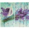 Jocca, Coprifornelli in Vetro Temperato, per Cucina a Induzione, Anti-Spruzzi e Tagliere Resistente, Motivo Lavanda, 30x52 cm