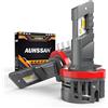 AUHSSAN H15 LED Lampadine, 100W 26000LM Fari LED H15 Super Luminosi 6500K Bianco Abbaglianti e Luce di Marcia Diurna, 500% Più Luminoso Wireless Plug and Play Mini Lampadine Auto Sostituzione, 2 Pezzi