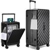 Sea choice Valigie Rigide Set 2 Pezzi 56+81cm 100% Policarbonato Leggera Set Trolley da Viaggio Ultrar Durevole Valigia con Chiusura TSA e 4 Ruote, 20/30