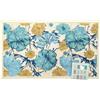 HOME ZEN HOUSEHOLD LINEN Tappeto Art Taba Fiore, Antiscivolo in Gomma, Poliestere con Stampe Digitali, Zerbino e Passatoia da Cucina, moderno in varie misure (FIORE BLU, 50 X 100)