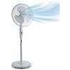 Innoliving Ventilatore a Piantana INN-503ROUND e INN-503ROUNDR con Telecomando o Senza, Griglia Mesh, Diametro 40 cm, 3 Velocità, Oscillazione, Altezza Regolabile, Base Rotonda (Senza Telecomando)