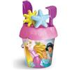 OISE ART STORE Trade Shop - Secchiello 18cm Principesse con Formine Accessori Giochi Mare per Bambine 704009 -