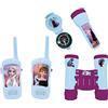 Lexibook, Frozen, Set avventuriero per bambini, Walkie-Talkie 120m, Binocolo, Bussola, Torcia, Blu/viola, RPTW12FZ