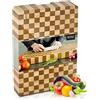 NIRO Tagliere da Cucina Professionale XXL in Legno 100% Pará Naturale Rubberwood, SPESSORE 6 CM, Dimensioni 60 x 40 x 6 cm, Atossico, Legno Massello Pregiato, Vassoio da Portata, Design Unico