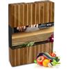 NIRO Tagliere da Cucina Professionale XXL, Legno 100% Misto Pará Naturale Rubberwood + Acacia, ALTEZZA 6 CM, Dimensioni 60x40x6 cm, Atossico, Legno Massello Pregiato, Vassoio da Portata, Design Unico