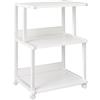 IBUYKE Supporto per stampante con ripiano portaoggetti, tavolo per stampanti a 3 livelli con ruote, carrello per stampanti per l'organizzazione dell'ufficio domestico TPS001W