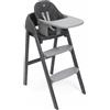 ARTSANA Chicco Crescendo Up Rialzo Sedia Evolutiva in Legno per Bambini Colore Etna Black Re Lux