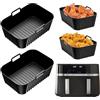 Bafiwu 2 stampi Airfryer in silicone per friggitrice ad aria calda Russell Hobbs 2 camere 9L (2 x 4,5 L), riutilizzabili Dual Zone Rapid Airfryer Accessori per Russel Hobbs 27681-56
