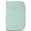 Trois Kilos Sept - Protezione per libretto sanitario per neonati - maternità - nascita - chiusura lampo - alette interne - verde acqua - bordo beige - motivi oceano - 25 x 17,5 cm