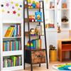 FurnitureR Scaffale per camerette dei bambini, scaffale a 5 livelli con cassetti in tessuto non tessuto per libri e giocattoli, espositore e organizzatore di libri, per camera da letto, angolo lettura