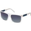 Timberland TB00005 Occhiali da Sole Uomo, Occhiali da Sole Casual Leggeri, Forma Lente Quadrata, Custodia Inclusa, Lenti Fumo Polarizzato, Cristallo