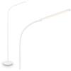 BRILONER - Lampada da terra LED con dimmer touch continuo, memoria, USB-C, accensione/spegnimento separato, luce bianca calda, ideale per soggiorno, Ø21x170 cm, Bianco