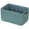 Compactor Lilou Cestino Portaoggetti Con Manici, Tessuto In Polipropilene e Cartone, 23 x 15 x 12 cm, Verde, RAN9699