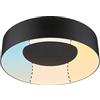 Paulmann 71096 Plafoniera LED Casca IP44 White Switch 2300lm 230V 18W nero rotonda dimmerabile metallo, plastica 3000 K