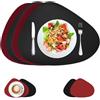 ROEOWENE 4PC Tovagliette Americane Lavabili Ovali per Tavolo Cucina