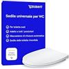 Duravit Sedile Univavo, sedile wc universale ovale, Sedile della toilette con doppio meccanismo a chiusura rallentata, tavoletta wc Sgancio rapido per una facile installazione, prodotto in UE, Bianco