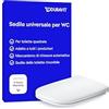 Duravit Sedile Univavo, sedile wc universale ovale, Sedile della toilette con doppio meccanismo a chiusura rallentata, tavoletta wc Sgancio rapido per una facile installazione, prodotto in UE, Bianco