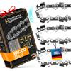 HARDTWERK ALPHA - Catena per motosega, 3/8, 1,3 mm, per spada da 35 cm, 52 TG
