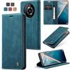 Cracedily Cover per Realme 11 Pro 5G / Plus 5G, Custodia Pelle Premium Portafoglio con Porta Carte Magnetica Supporto Protezione Flip Case, Blu-verde