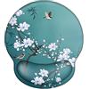 AOKSUNOVA Tappetino Mouse Ergonomico con Poggiapolsi Mouse Pad | Mouse pad ergonomico con poggiapolsi in gel, superficie Lycra liscia e base antiscivolo per lavoro, studio e gaming