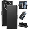 Yunubeyii Cover Libro per Honor Magic 7 Pro 5G - [Blocco RFID] Luxury PU Leather Portafoglio Card Holder Magnetic Phone Custodia con Kickstand, Cover Protettiva Antiurto, Nero