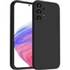 ISOI - Cover per Samsung Galaxy A53 5G, Custodia Morbida in Silicone Liquido, Protezione Completa Antiurto Ultra Sottile per il Corpo - Nero