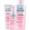 L'OREAL PARIS L'Oréal Paris Elvive Glycolic Gloss Shampoo da 200ml + Balsamo da 150ml + Siero Senza Risciacquo da 150ml per Capelli Spenti e Porosi Lucentezza Intensa Lunga Durata - Set da 3