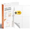 OFITURIA Fogli A4 di Etichette Adesive Bianche, Crea i tuoi Adesivi Personalizzati per qualsiasi Superficie, Carta A4 Adesiva Sicura, Etichetta Adesiva per Stampare - Ofituria (4 per foglio, 100 fogli)