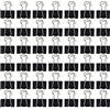 Hononwii 42 mollette pieghevoli da 25 mm, clip di carta in metallo, clip a coda di rondine, clip per file di denaro, papper fermi fissi per ufficio, scuola, casa, cucina, negozi