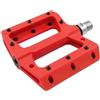 MVTEK Pedali FLAT. Pedali bici in termoplastica. Pedale bici con attacco flat e asse in Cr-Mo su cuscinetti. Pedali flat mtb. Pedali bici enduro. Pedali bicicletta 111x105x21mm. Peso 340g. Rosso.