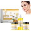 Cynamus Curcuma Combo Skin Care Set, Curcuma Face Wash, Esfoliante E Burro Corpo, Glow Combo Skin Care