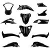 One By Camamoto Kit Set Carene Complete Plastiche Per Honda SH 125-150cc Start And Stop Anno Dal 2013-2014-2015-2016 Di Colore Nero Lucido 13pz