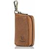 MATADOR Portachiavi in pelle #BARI con elegante scatola regalo, elegante custodia per chiavi dell'auto con portachiavi, portafoglio RFID per carte, custodia di lusso con scomparto singolo, marrone