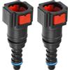 A ABSOPRO Connettore rapido per tubo del carburante per auto diritto da 5/16 7,89mm SAE a 1/4 6mm, tubo di disconnessione in plastica rosso (Set di 2).